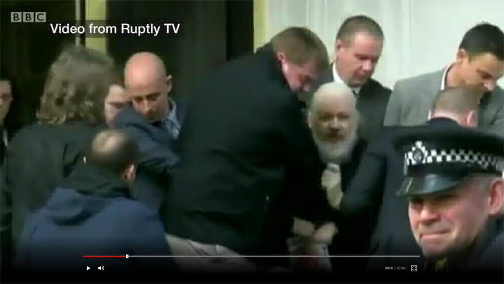Julian Assange bundled out of Ecuadorian Embassy